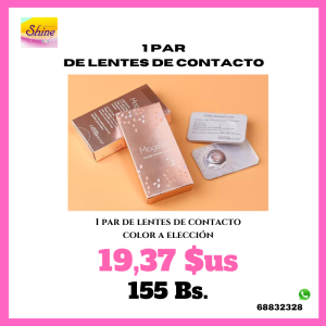 1 PAR DE LENTES DE CONTACTO