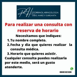 Atención de consultas médicas con reserva de horario.