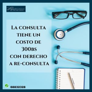 Precio de la consulta médica.