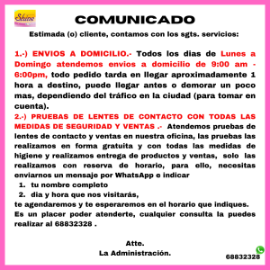 SERVICIOS QUE PRESTAMOS